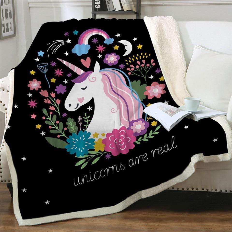 Super Soft Microfiber 'Unicorns Are Real' Blanket