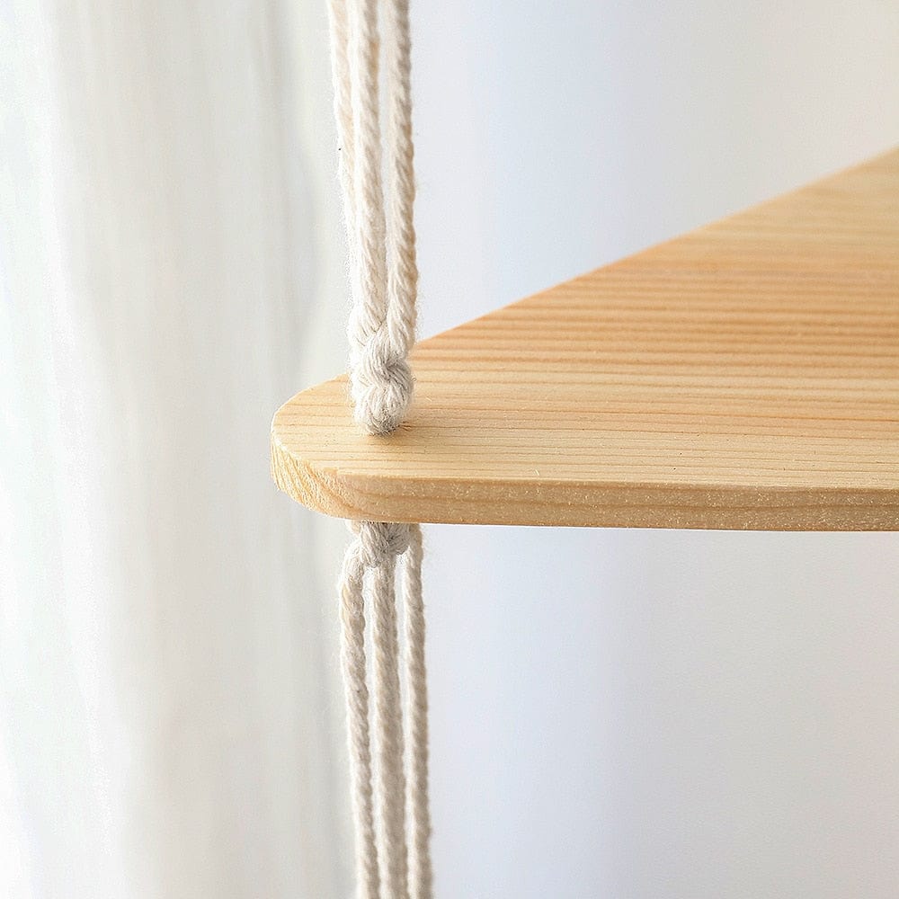 Triangle Macrame Wall Shelf