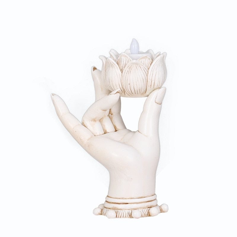 Lotus Buddha Hand Candle Holder