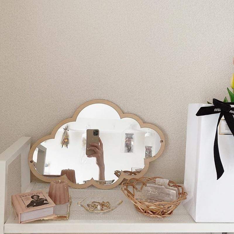 Wooden Cloud Mirror