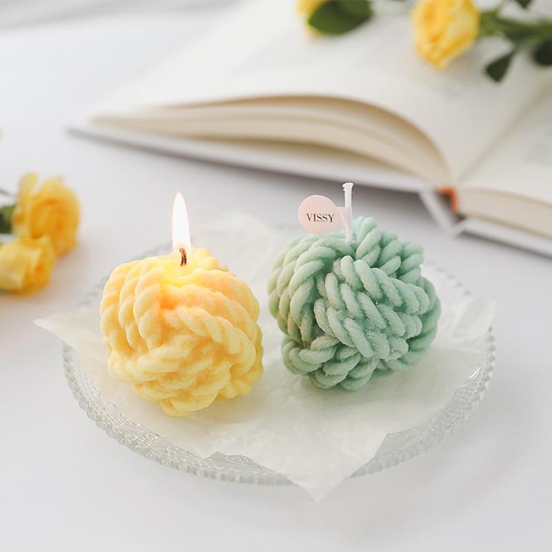 Wool Ball Scented Candles