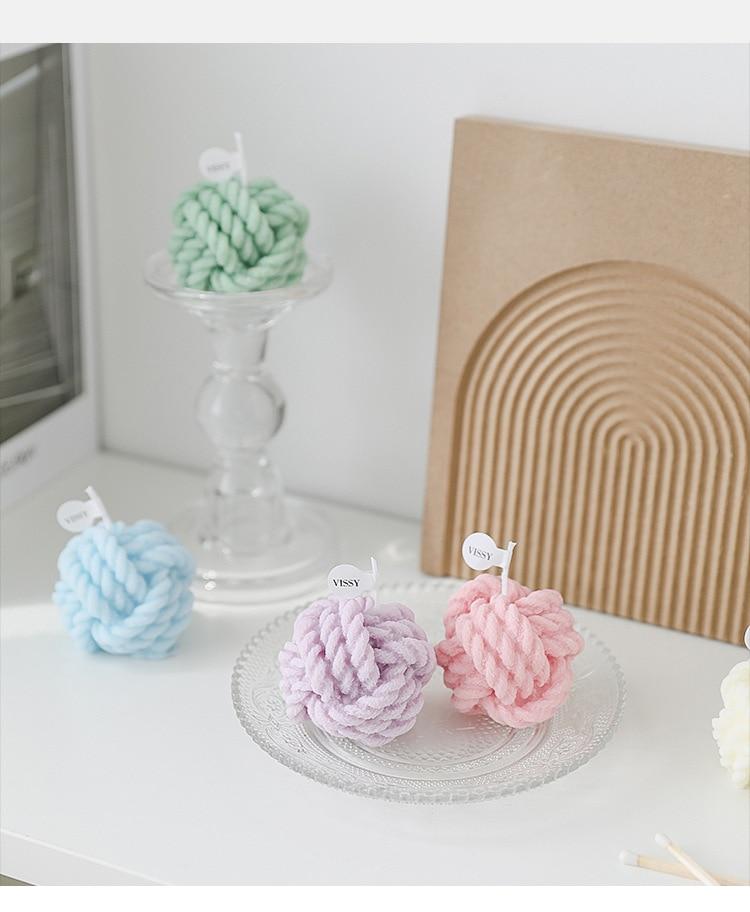 Wool Ball Scented Candles
