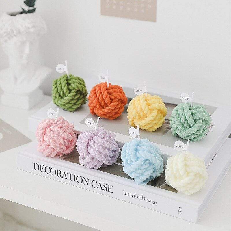 Wool Ball Scented Candles