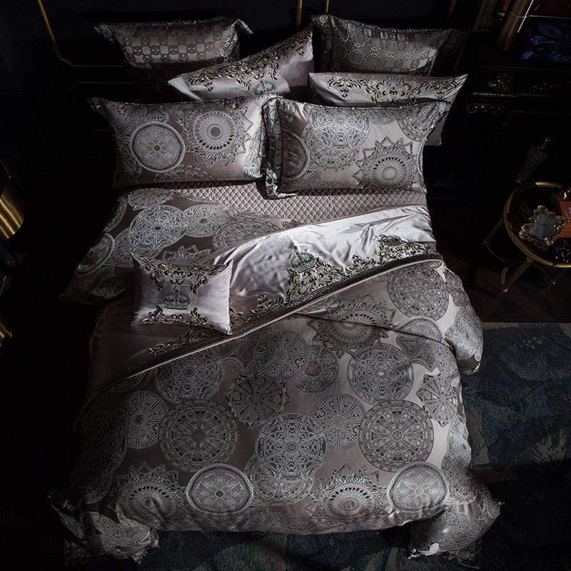 Wynn Luxury Silver Duvet Cover & Shams 600tc