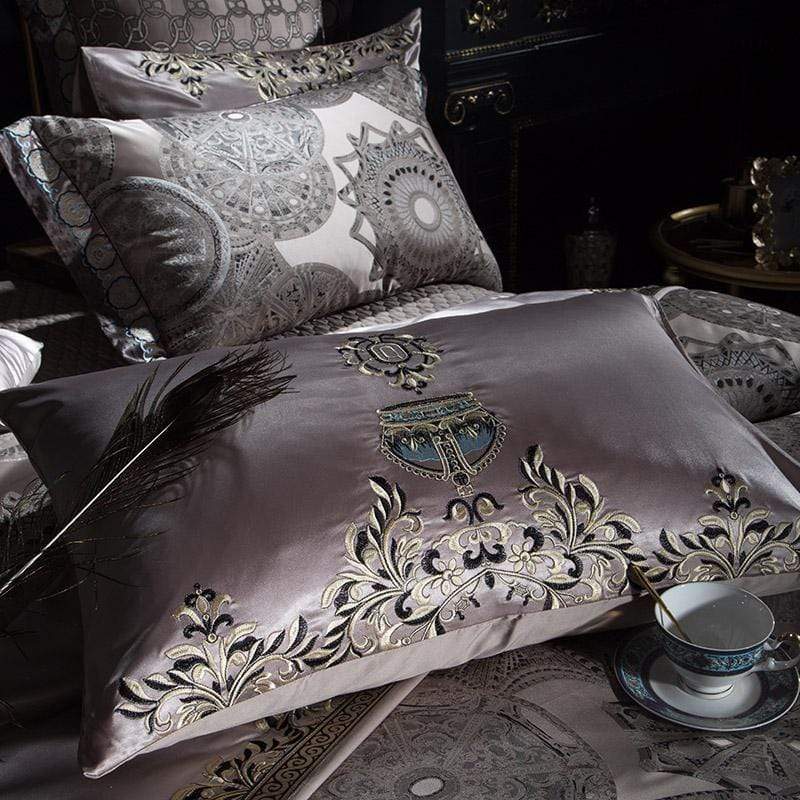 Wynn Luxury Silver Duvet Cover & Shams 600tc