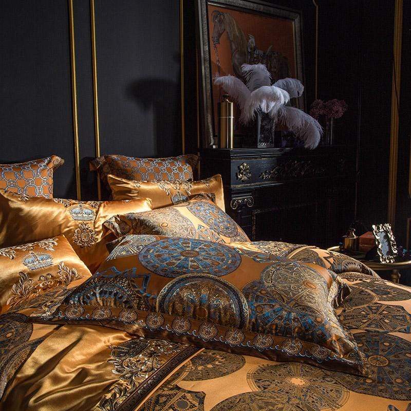 Wynn Luxury Gold Duvet Cover & Shams 600tc