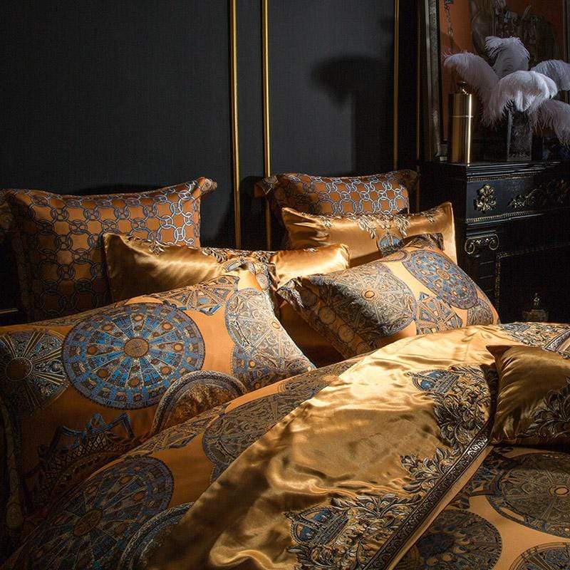 Wynn Luxury Gold Duvet Cover & Shams 600tc