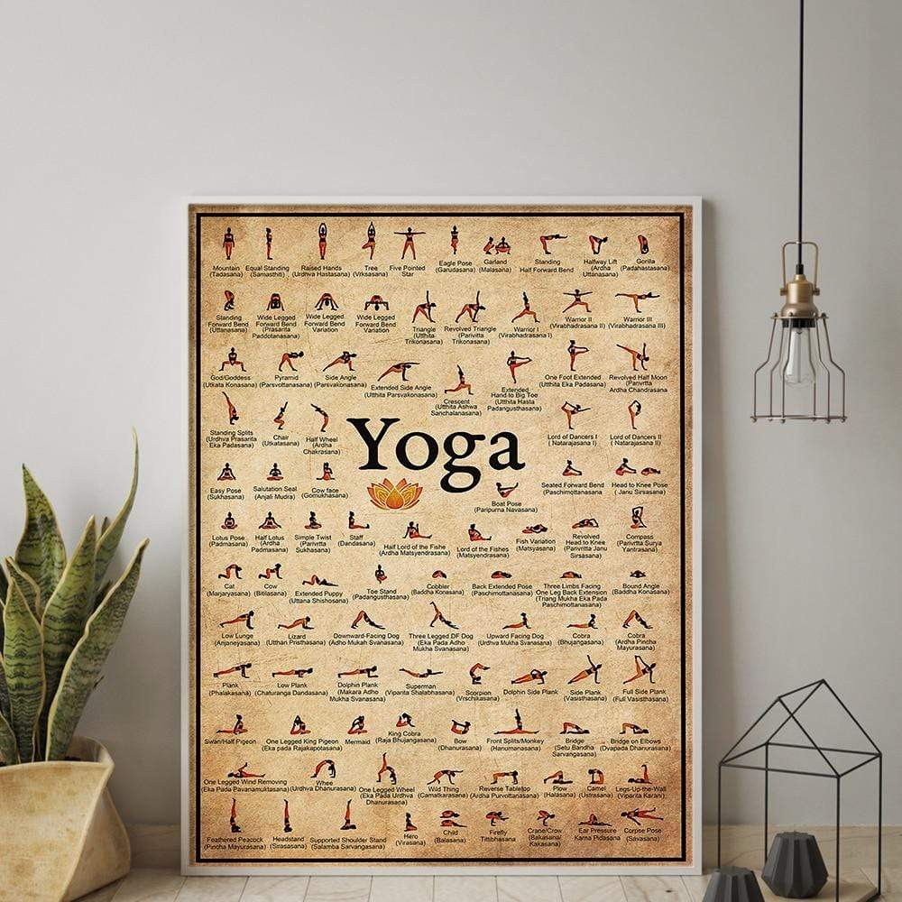Yoga Poses Wall Poster - Wallart