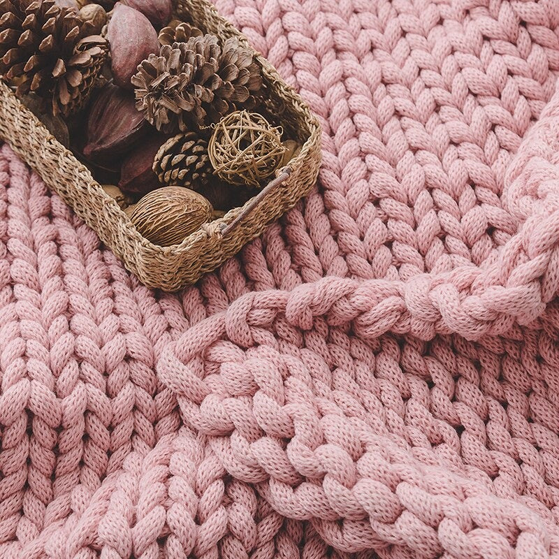 Yana Chunky Hand Knitted Blanket