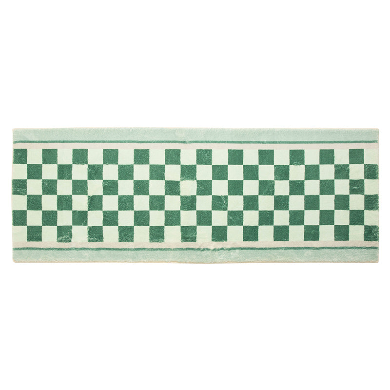 Green Check Bedroom Runner