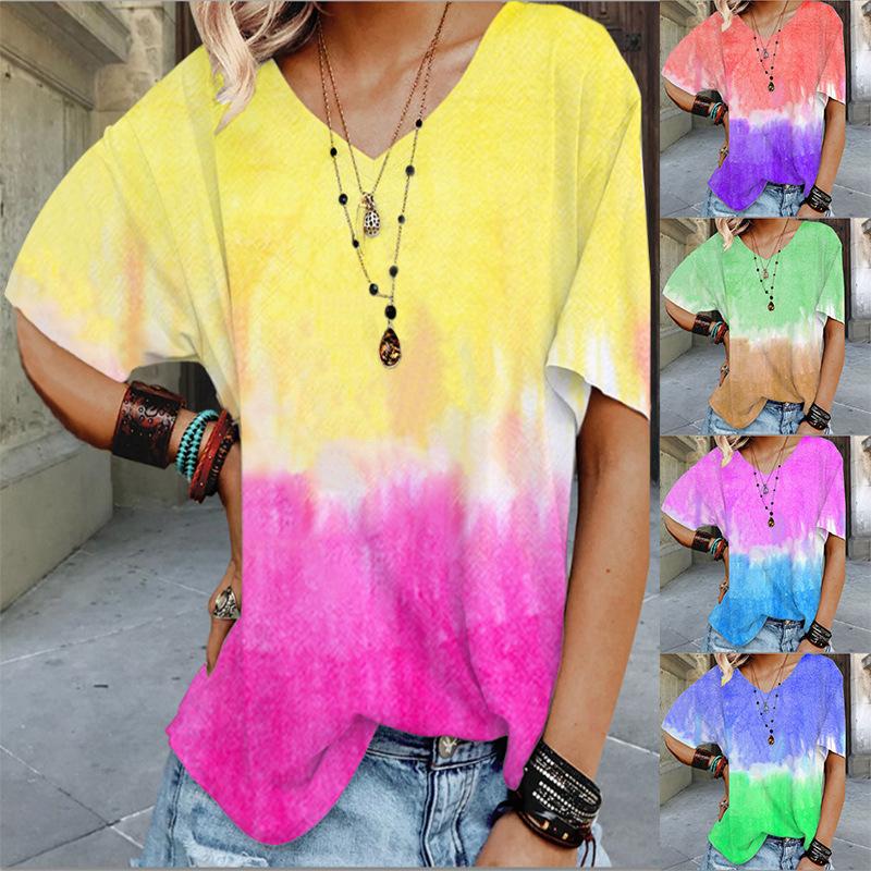 2021 Summer Gradient Tie-Dye T-Shirt