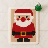 Feblilac Santa Claus Christmas Bath Mat – Holiday Non-Slip Bathroom Rug