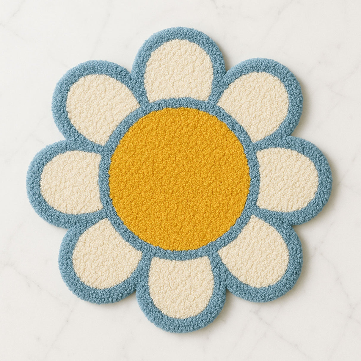 Feblilac Daisy Shaped Bath Mat – Cute Non-Slip Floral Rug for Bathroom & Bedroom