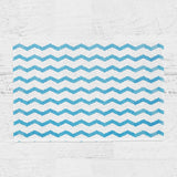 Feblilac Blue Gradient Watercolor Pattern Tufted Bath Mat