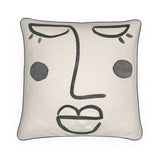 Abstract Face Velvet Cushion