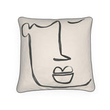 Abstract Face Velvet Cushion