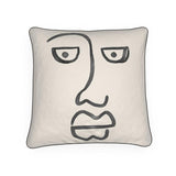 Abstract Face Velvet Cushion