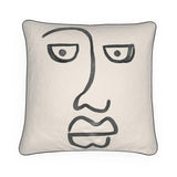 Abstract Face Velvet Cushion