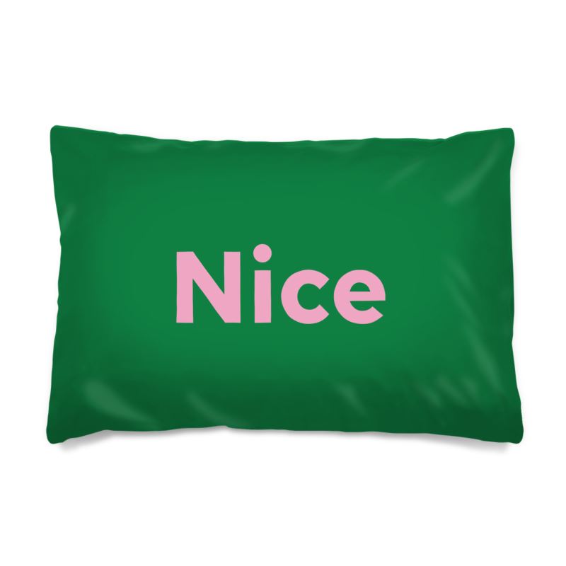 2-tone Nice Pillowcase (green-pink)