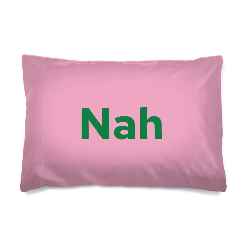 2-tone Nice Pillowcase (green-pink)