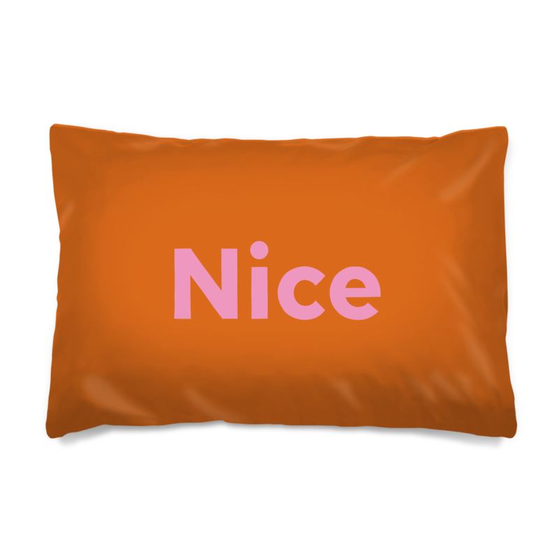 2-tone Nice Pillowcase (orange-pink)