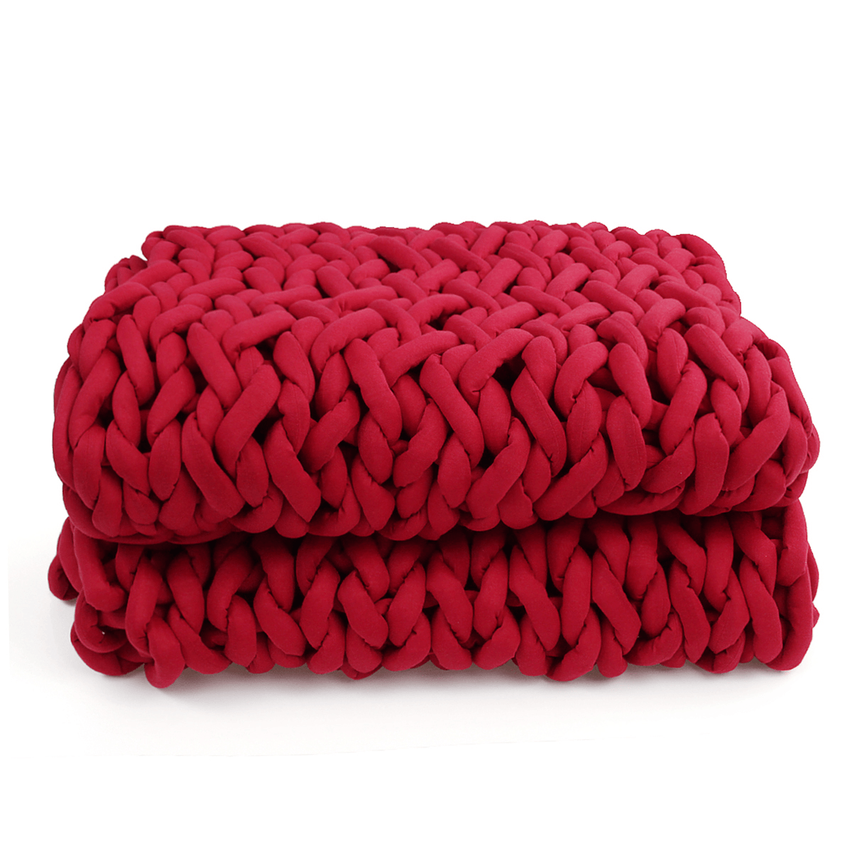 Warm Winter Luxury Handmade Crocheted Bed Knitted Sofa Cover Blanket 5 Colors Thick Thread Blanket Knitted Quilt Home Gift