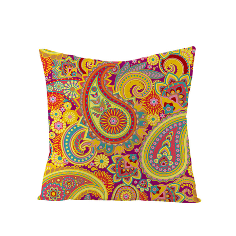 Bohemian Mandala Folk Geometrical Style Linen Throw Pillow Case Home Sofa Art Decor Cushion Cover