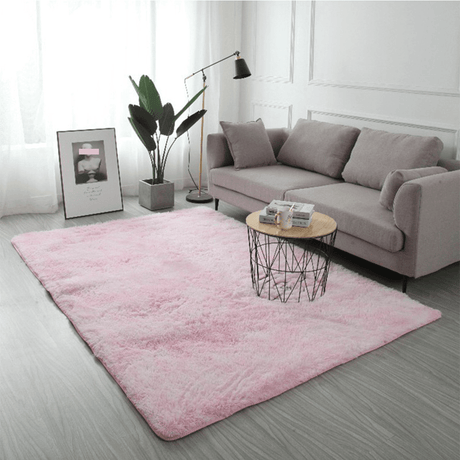 3 SIZE Pad Dyed Gradient Silk Wool Carpet Super Soft Rug Indoor Modern Shag Area Rug Silky Rugs Bedroom Floor Mat Baby Nursery Rug Children Carpet for Living Room