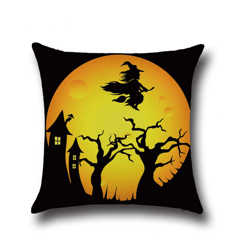 Halloween Bat Owl Pattern 2pcs Pillowcase Cotton Linen Throw Pillow Cushion Cover Seat Home Decoration Sofa Decor