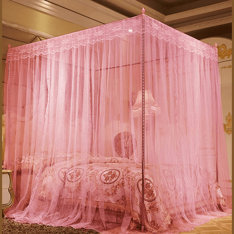 1.8 X 2M Luxury Princess Style Bed Netting Curtain Panel Bedding Canopy Four Corner Mosquito Net