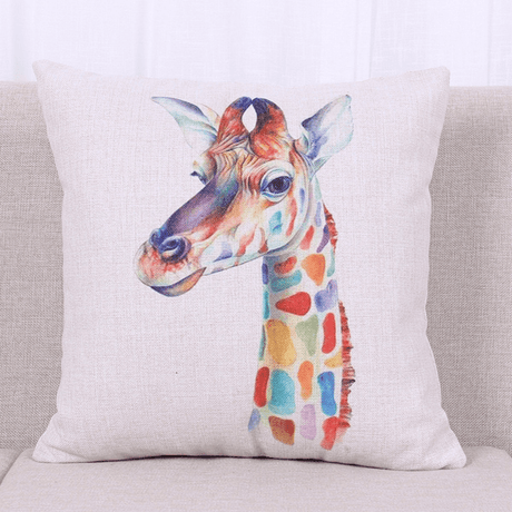 Fashion Animal Cotton Linen Throw Pillow Case Waist Cushion Cover Home Sofa Car Decor