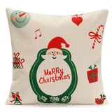 Christmas Tree Red Deer Gift Fashion Cotton Linen Pillow Case Santa Claus Home Decor 45X45cm