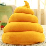 Funny Creative Brown Yellow Poo Shape Throw Pillow Bed Sofa Chair Plush Cushion