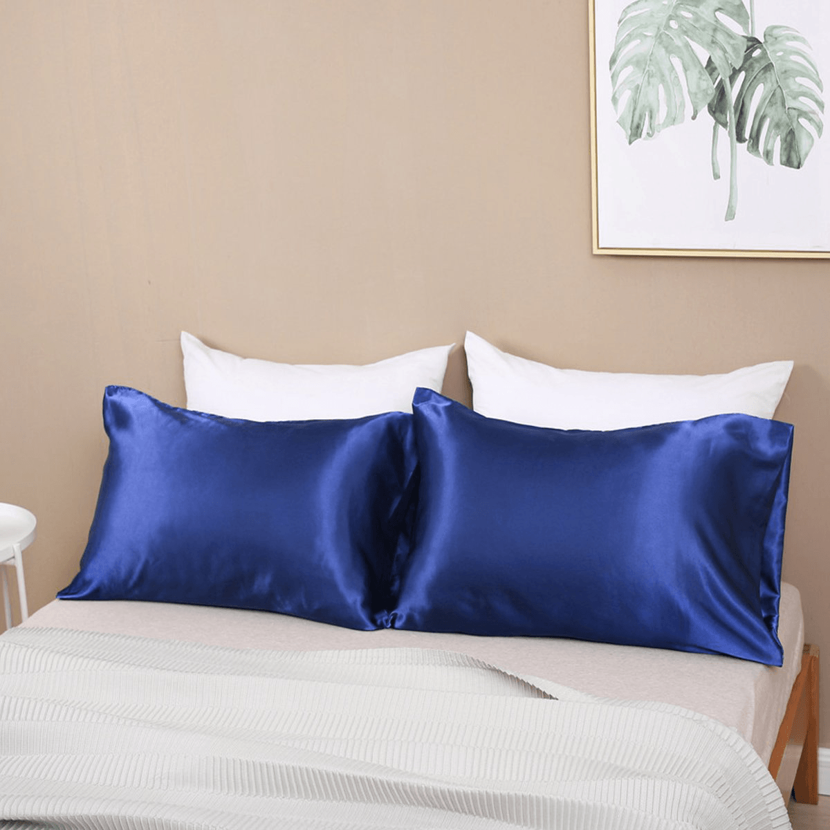 2Pcs Silky Soft Pillow Case Bed Cushion Cover Pillowcase Luxury Room Home Gift