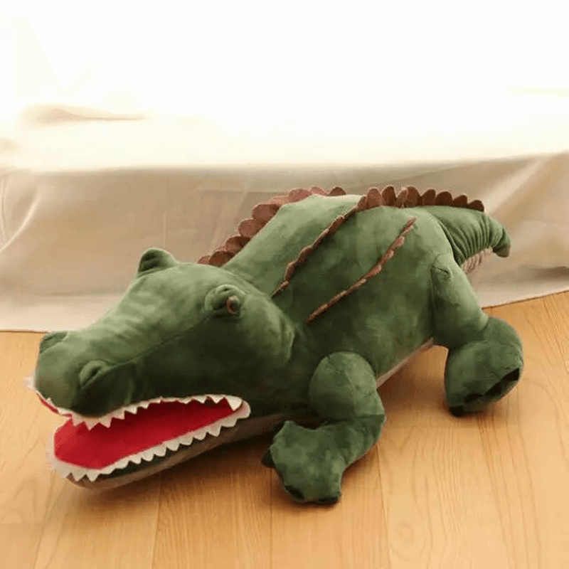 55Cm Cute Cartoon Plush Green 3D Crocodile Shape Warm Hand Pillow Kids Toy Creative Gift