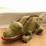 55Cm Cute Cartoon Plush Green 3D Crocodile Shape Warm Hand Pillow Kids Toy Creative Gift