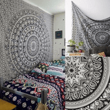 Indian Mandala Wall Hanging Tapestry Bedspread Throw Mat Gypsy Home Decor