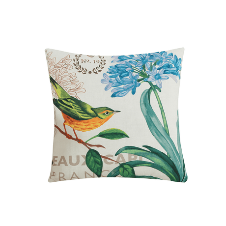 Cotton Linen Colorful Painting Birds Cushion Cover Car Decorative Throw Pillow Case