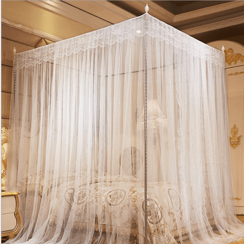 1.8 X 2M Luxury Princess Style Bed Netting Curtain Panel Bedding Canopy Four Corner Mosquito Net