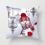 45 X 45Cm Christmas Snowman Series Polyester Peachskin Pillowcases Home Cushion Cover Christmas for Home Decor