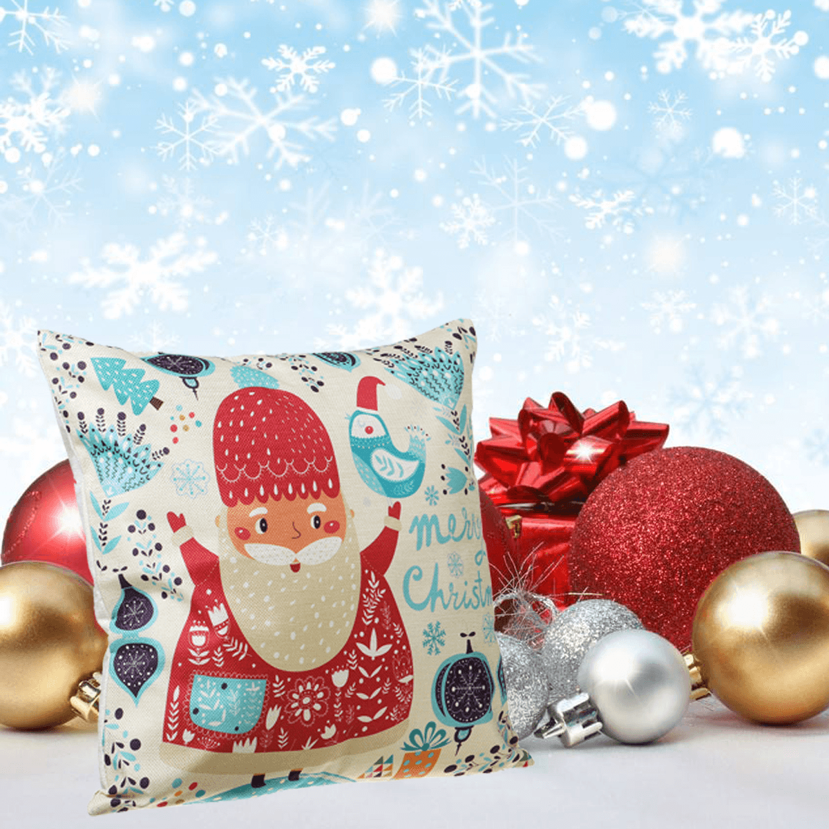 45*45Cm Christmas Cushion Cover Decorative Sofa Pillow Cover Case Seat Car Home Decor Throw Pillowcase for Home 2020 Christmas Decoration