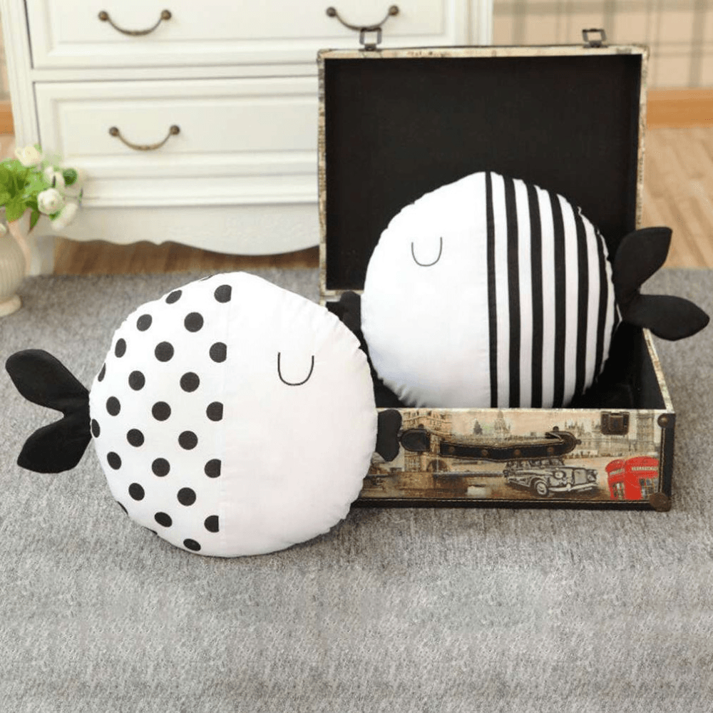 Cartoon Doll Pillow Cute Striped Polka Dot Fish Pillow Kids Accompany Sleeping Doll Cushion