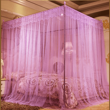 1.8 X 2M Luxury Princess Style Bed Netting Curtain Panel Bedding Canopy Four Corner Mosquito Net