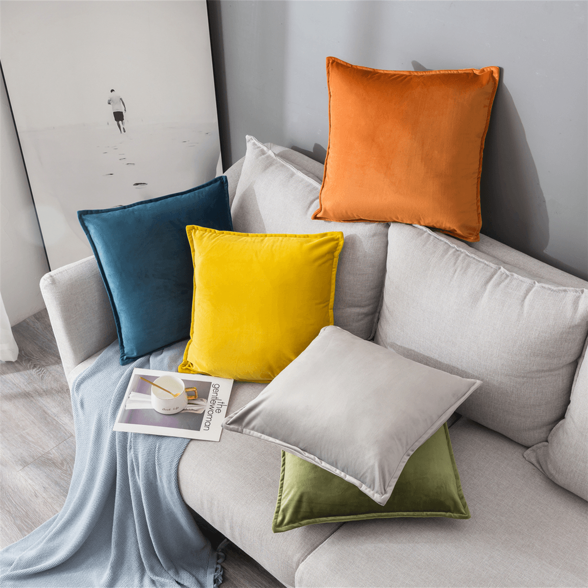 Throw Pillow Case Cushion Cover Seat Sofa Waist Case Home Bedroom Decoration 45X45Cm