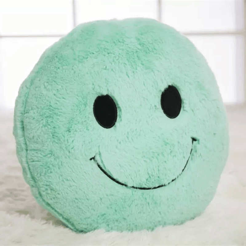 Cute Smiling Expression Plush Throw Pillow Soft Sofa Car Office Cushion Home Decor Gift