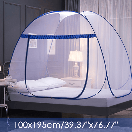 Folding Mosquito Net Zipper Single Door Netting Tent Mongolian Yurt Lace Cover