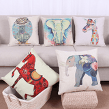 Fashion Animal Cotton Linen Throw Pillow Case Waist Cushion Cover Home Sofa Car Decor