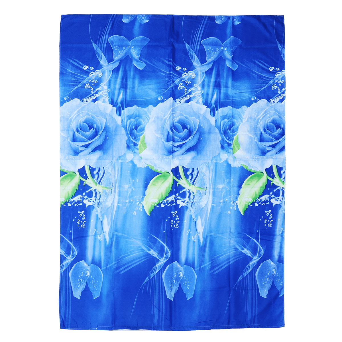 2PCS 3D Blue Rose Printed Bedding Pillowcase Quilt Cover Twin Bed Size Bedding Sets