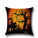 Halloween Bat Owl Pattern 2pcs Pillowcase Cotton Linen Throw Pillow Cushion Cover Seat Home Decoration Sofa Decor