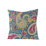 Bohemian Mandala Folk Geometrical Style Linen Throw Pillow Case Home Sofa Art Decor Cushion Cover